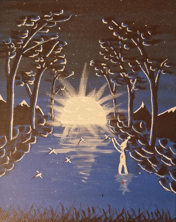 Lutins 2 acrylic surreal l.bertrand