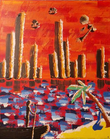 Civilisation acrylic surreal l.bertrand