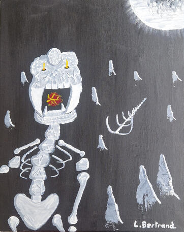 Deamon's world acrylic surreal l.bertrand